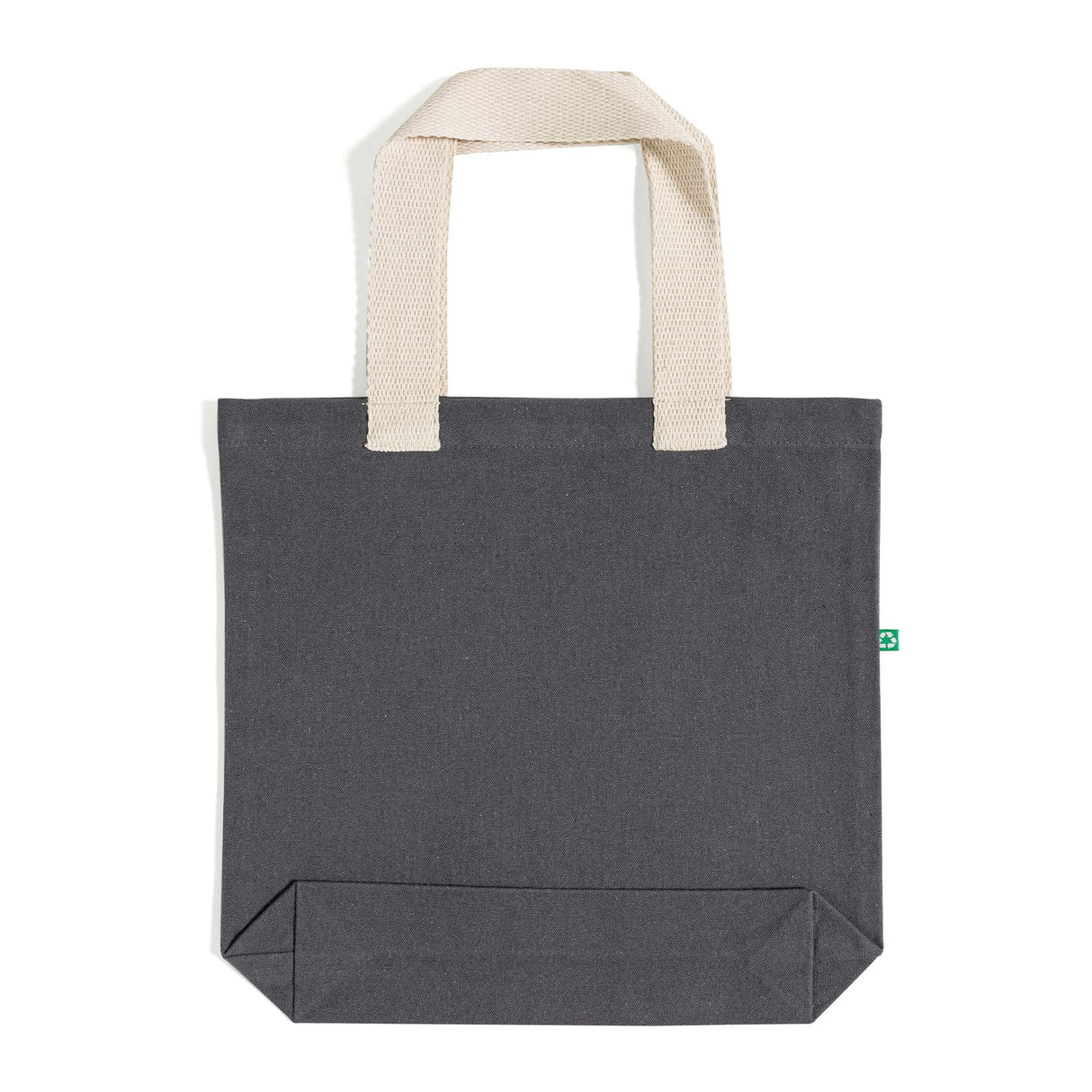 charcoal recycled canvas tote bag