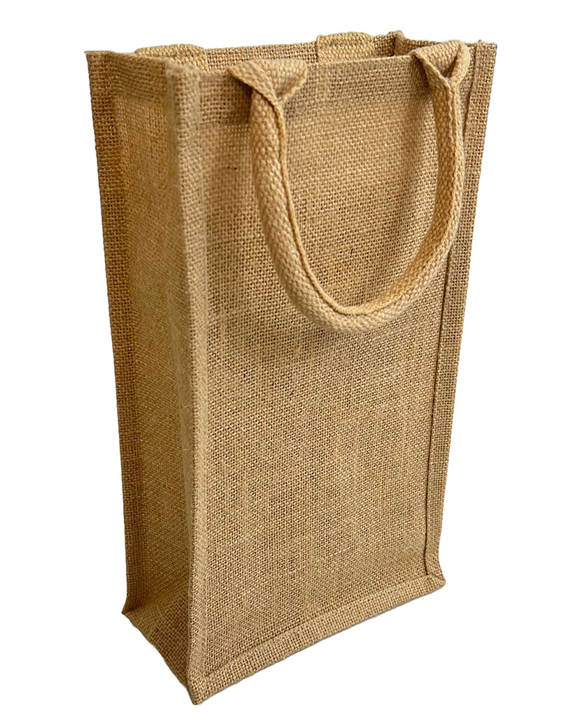 Burlap outlet wine tote