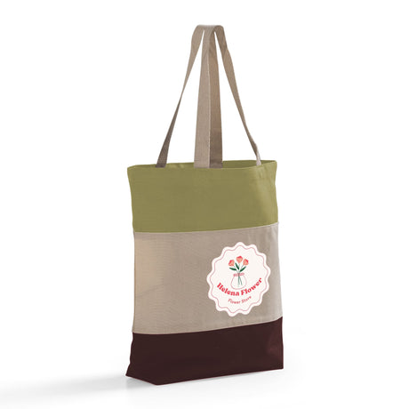 Customized Heavy Canvas Tote Bags Tri-Color - Personalized Tri-Color Tote Bags With Your Logo - TG259