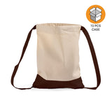 72 ct Two Tone Canvas Sport Backpacks / Wholesale Drawstring Bags - By Case