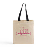 Color Handle Customized Cotton Tote Bags / Promo Logo Tote Bags Two Tone - TB160