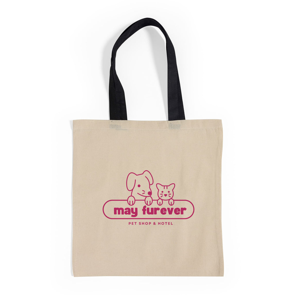 Color Handle Customized Cotton Tote Bags / Promo Logo Tote Bags Two Tone - TB160