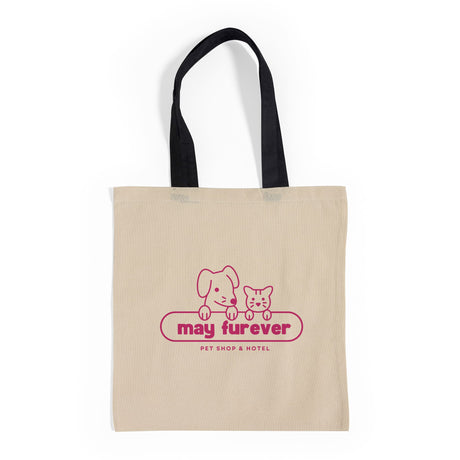 Color Handle Customized Cotton Tote Bags / Promo Logo Tote Bags Two Tone - TB160
