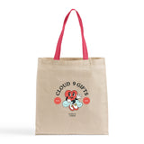 Color Handle Customized Cotton Tote Bags / Promo Logo Tote Bags Two Tone - TB160