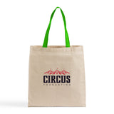 Color Handle Customized Cotton Tote Bags / Promo Logo Tote Bags Two Tone - TB160