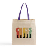 Color Handle Customized Cotton Tote Bags / Promo Logo Tote Bags Two Tone - TB160