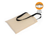 12ct Wholesale Tote Bags With Color Handles 100% Cotton - By Dozen