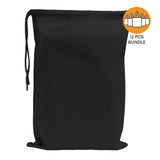 12 ct Cotton Shoe Bags / Value Drawstring Bags - By Dozen