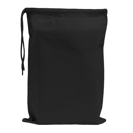 cotton black value drawstring bag