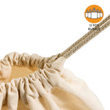 Zippered Canvas Drawstring Bag