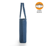 12 ct Heavy Cotton Denim Convention Tote Bag - By Dozen
