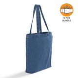 12 ct Heavy Cotton Denim Convention Tote Bag - By Dozen