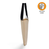 240 ct Wholesale Tote Bags With Color Handles 100% Cotton - By Case