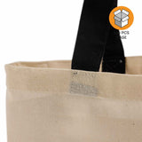 240 ct Wholesale Tote Bags With Color Handles 100% Cotton - By Case