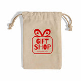 Cotton Canvas Value Drawstring Pouches / Favor Bags Customized - Personalized Drawstring Pouches With Your Logo