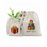 Cotton Canvas Value Drawstring Pouches / Favor Bags Customized - Personalized Drawstring Pouches With Your Logo