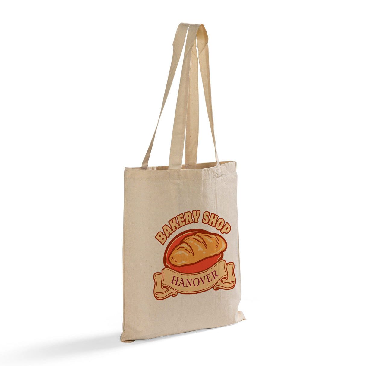 Customized Over the Shoulder Long Handle Cotton Tote Bags  / Personalized Tote Bags -TB126