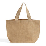 daily use cotton interior jute burlap tote