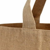deluxe daily use jute tote bag handle detail