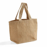 deluxe jute burlap tote bag with cotton interior
