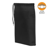 12 ct Cotton Shoe Bags / Value Drawstring Bags - By Dozen