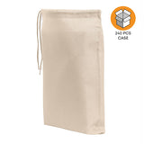 240 ct Cotton Shoe Bags / Value Drawstring Bags - By Case