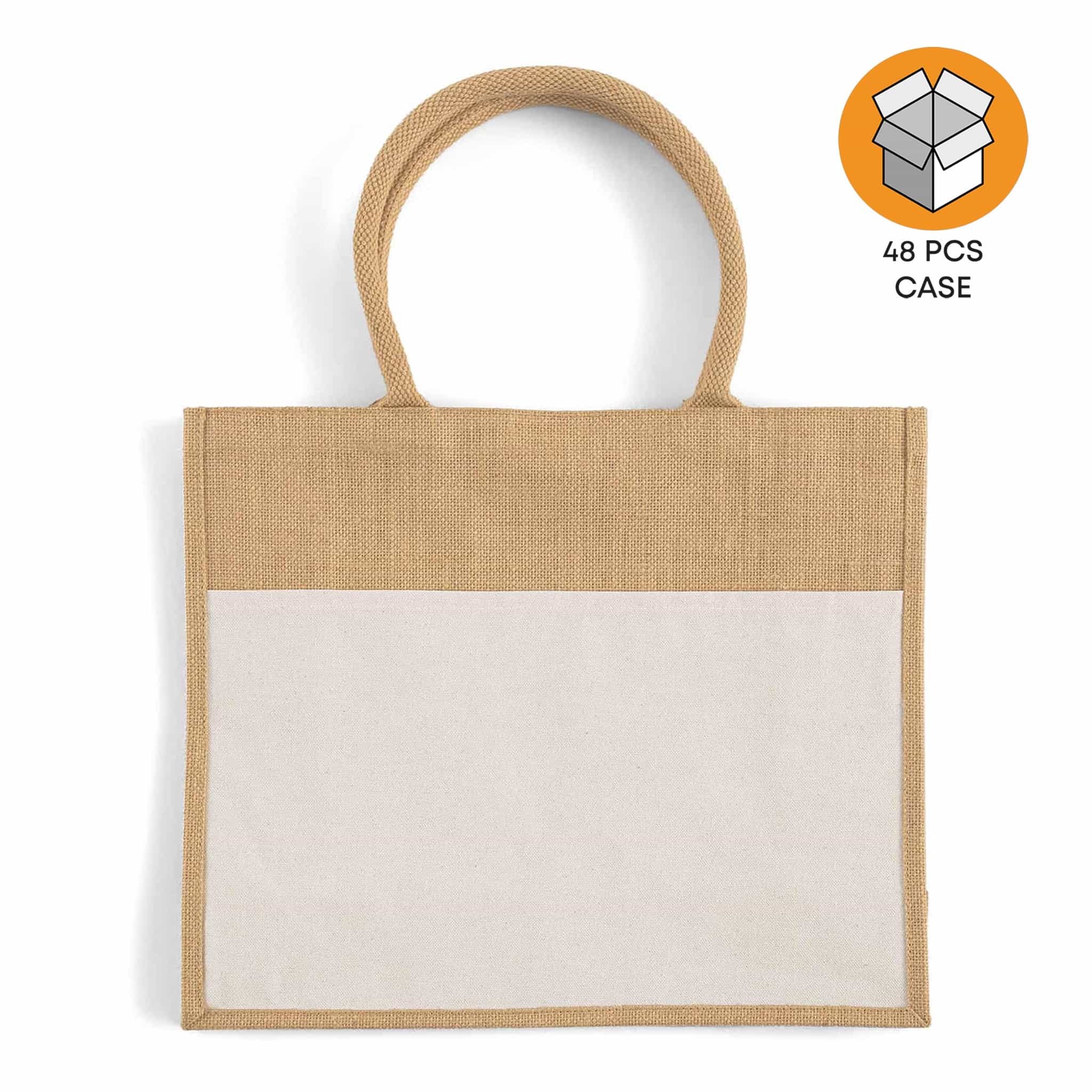 48 ct Large Easy-Print Jute Bag - By Case