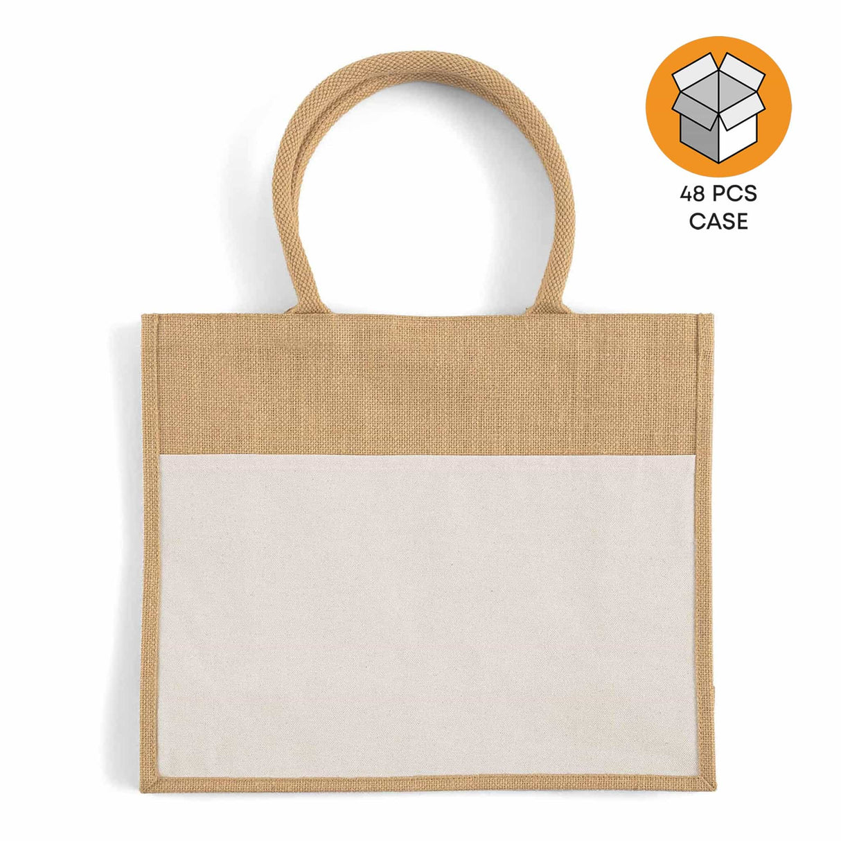 48 ct Large Easy-Print Jute Bag - By Case