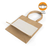 6 ct Medium Easy-Print Jute Bag - By Bundle