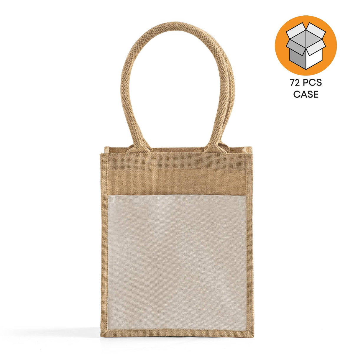 72 ct Small Easy-Print Jute Bag - By Case