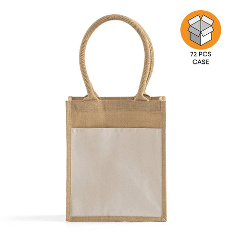 72 ct Small Easy-Print Jute Bag - By Case