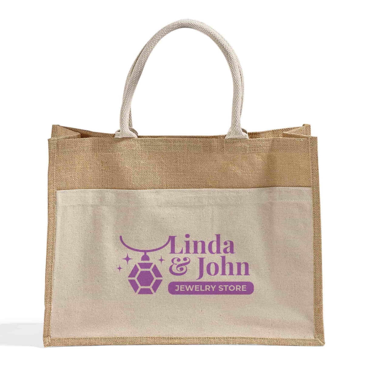 Customized Easy-to-Decorate Jute Tote Bags - Personalized Jute Tote Bags With Your Logo - TJ314