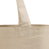 eco friendly canvas tote handle detail