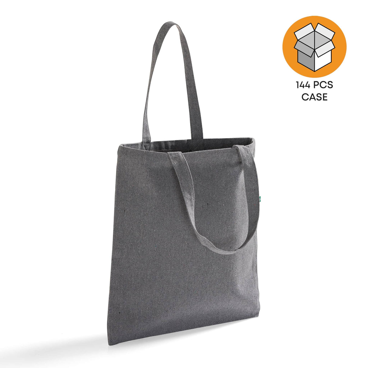 144 ct Eco Friendly Recycled Cotton Canvas Basic Tote Bags - By Case