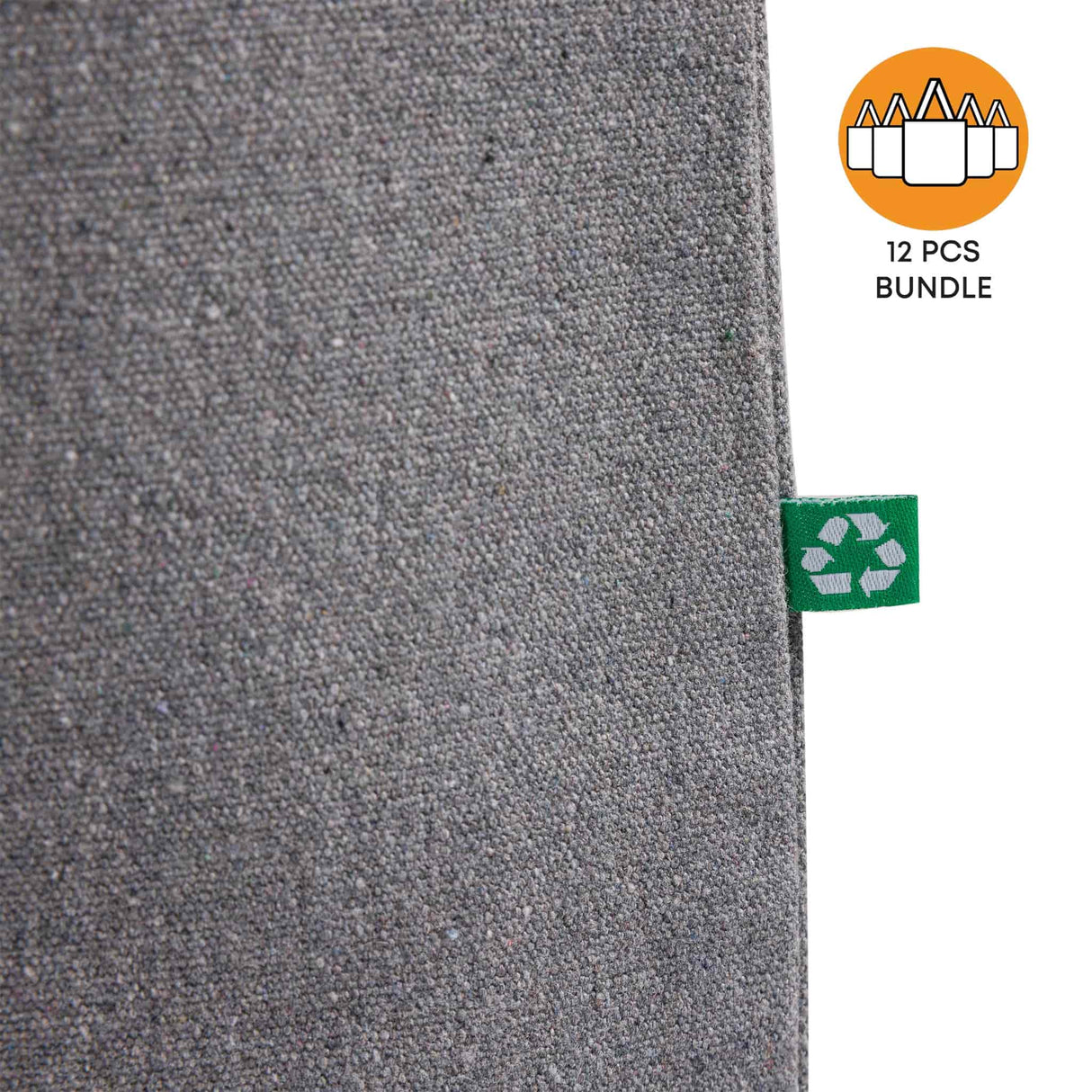 Gray Basic Recycled Canvas Tote Bag