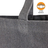 Gray Basic Recycled Canvas Tote Bag
