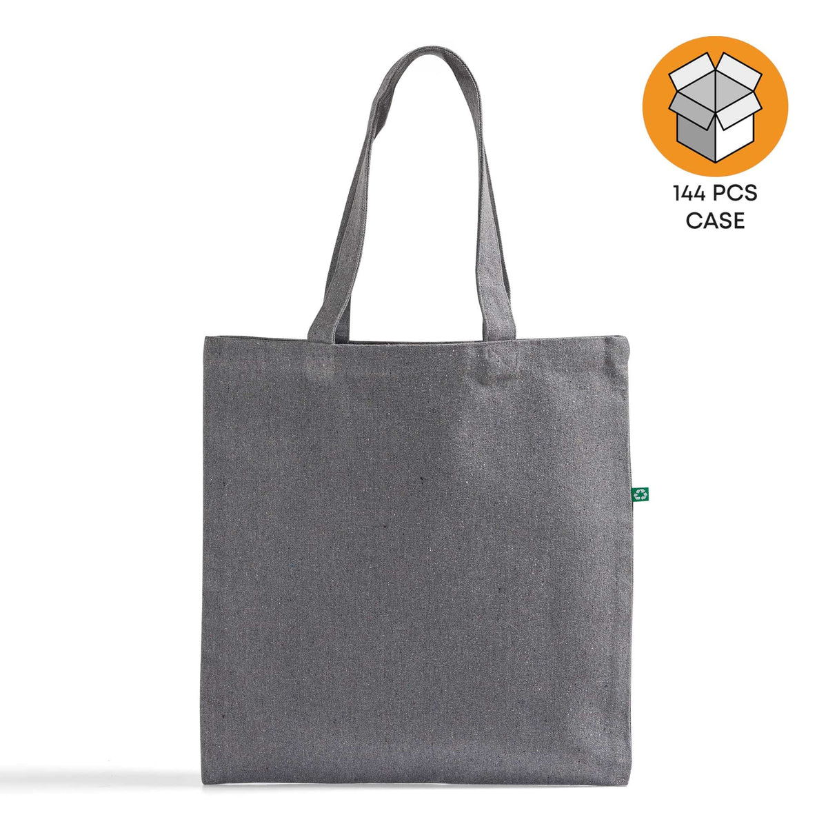 144 ct Eco Friendly Recycled Cotton Canvas Basic Tote Bags - By Case