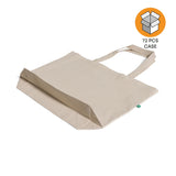72 ct Large Recycled Cotton Canvas Tote Bags w/Gusset - By Case