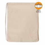 12 ct Economical Sport Cotton Drawstring Bag Cinch Packs - By Dozen