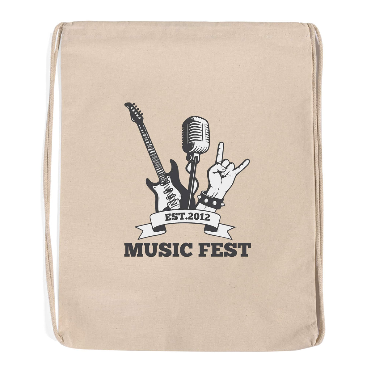 Economical Sport Cotton Natural Drawstring Bag With Logo