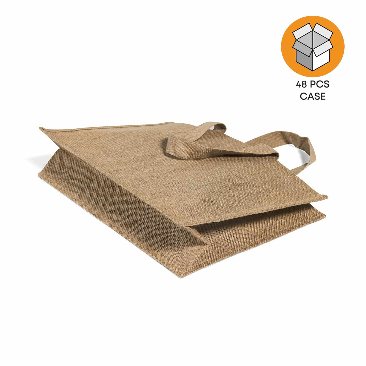48 ct Extra Large Jute - Burlap Shopping Tote Bags - TJ879 - Case