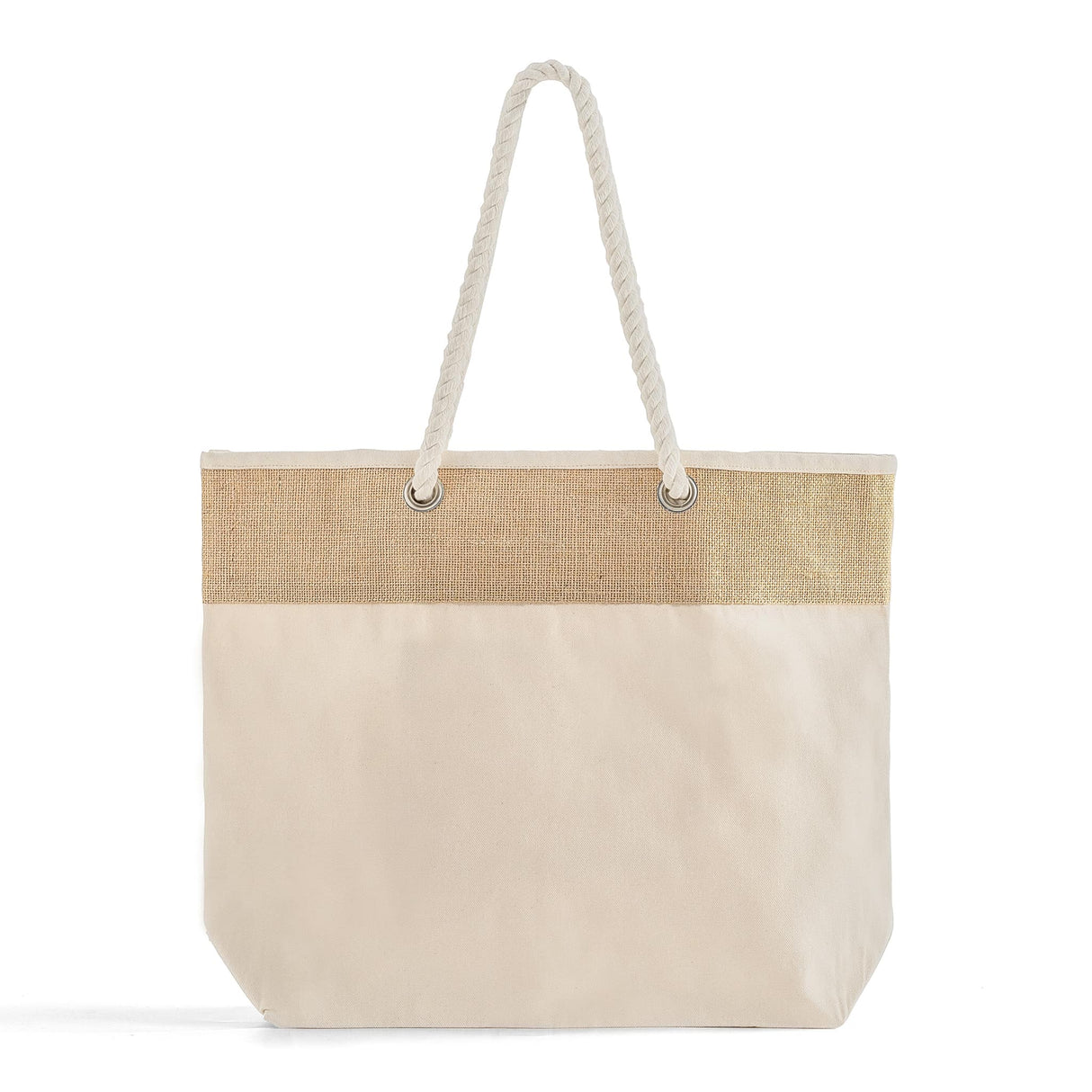 42 ct Large Fancy Canvas Rope Tote Bag - By Case