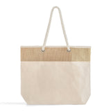 42 ct Large Fancy Canvas Rope Tote Bag - By Case