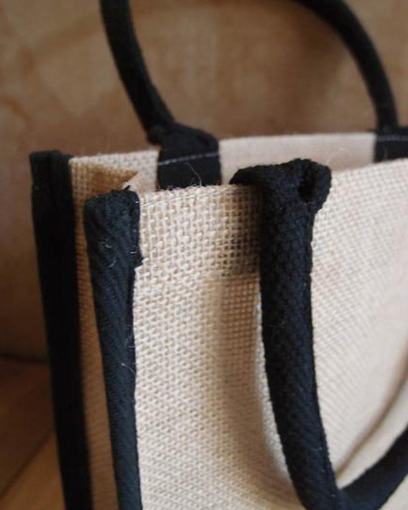 Black Damask Jute Tote Bag « Hollins Gifts