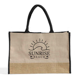 Fashion Jute Tote Bags Customized - Personalized Jute Tote Bags With Your Logo - TJ892