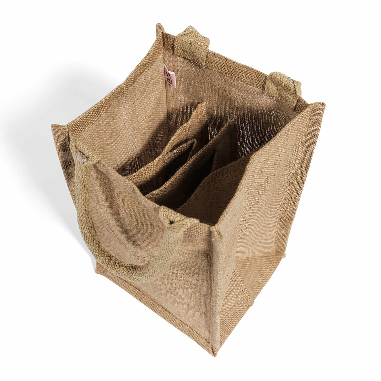 four bottle wine jute bag