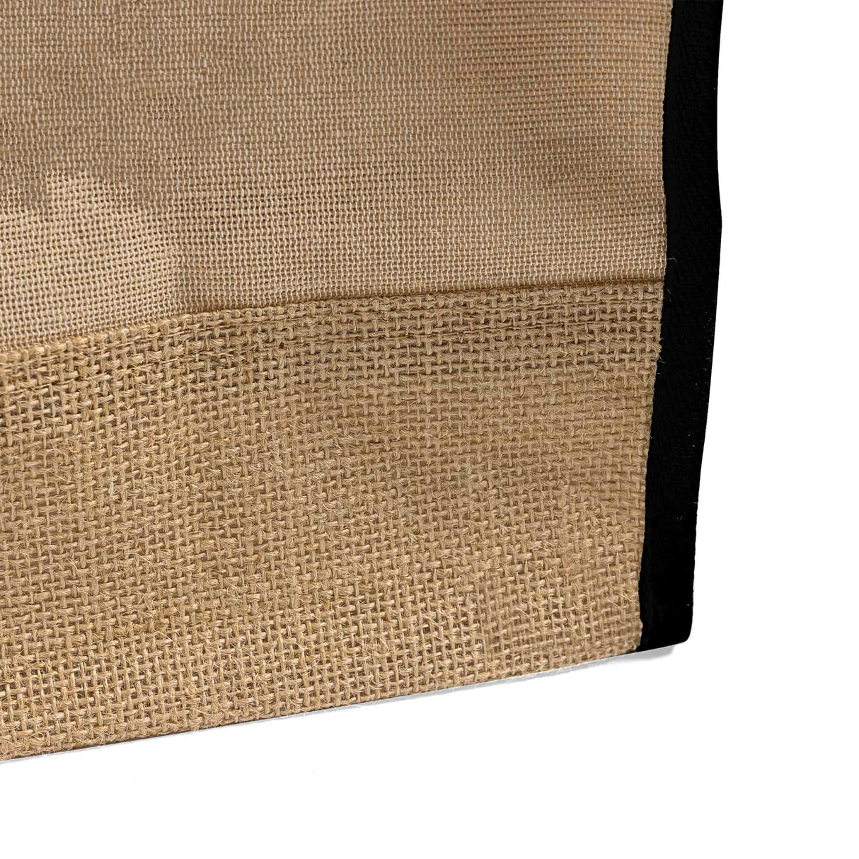 full gusset black jute tote bag