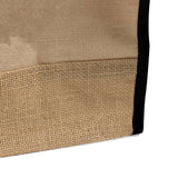 full gusset black jute tote bag