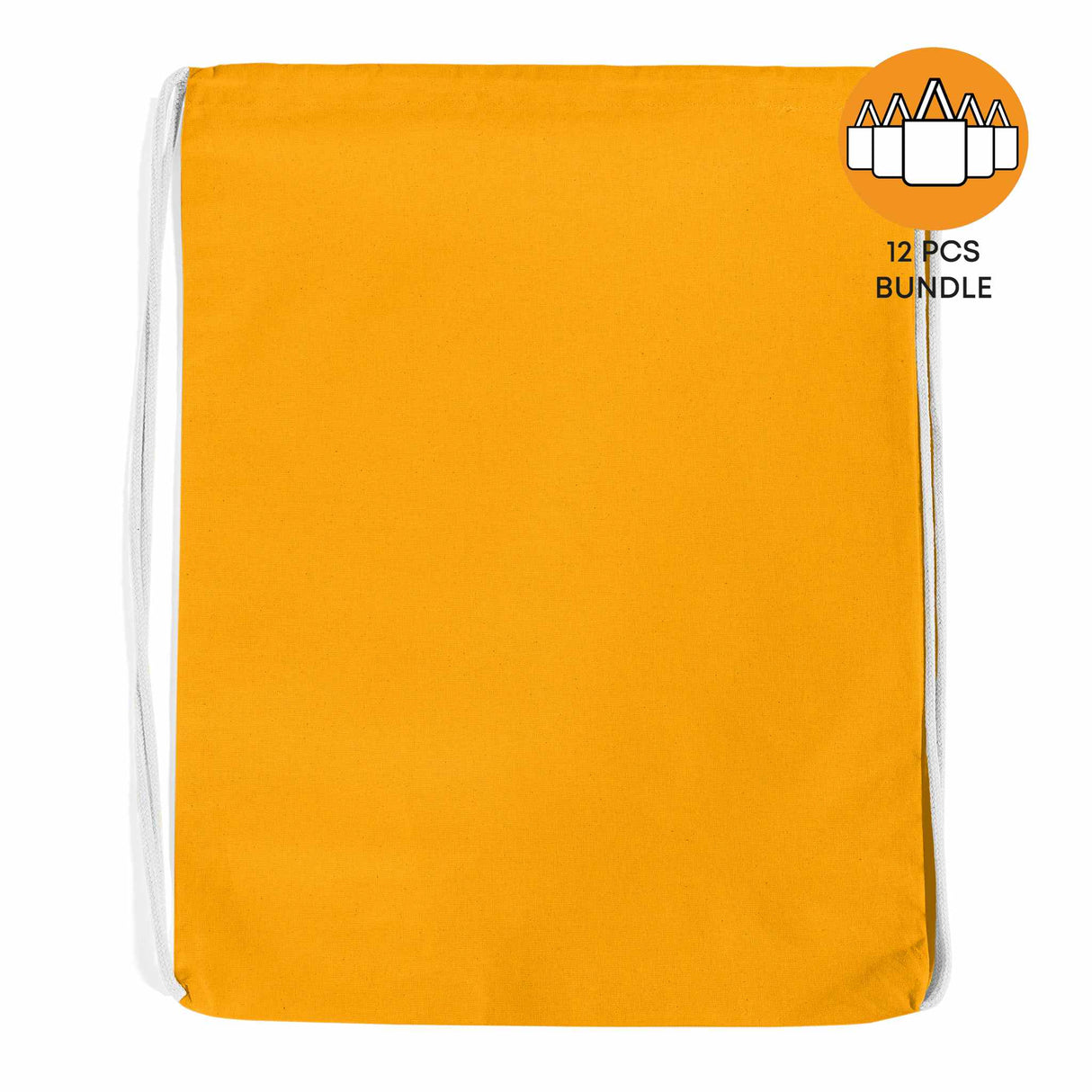 12 ct Economical Sport Cotton Drawstring Bag Cinch Packs - By Dozen