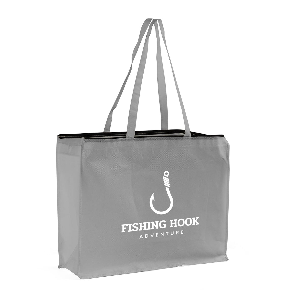 Zippered Large Custom Shopping Tote Bags - Your Logo Tote Bags
